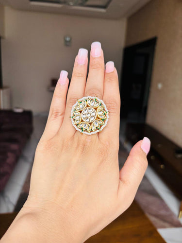 Kundan Flower Ring